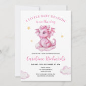 小さなドラゴンが赤ちゃんシャワーを浴びる 招待状 (正面)