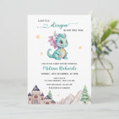 小さなドラゴンが赤ちゃんシャワーを浴びる 招待状 (スタンド正面)