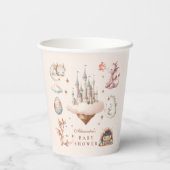 小さなドラゴンが赤ちゃんシャワーを浴びる 紙コップ (裏面)