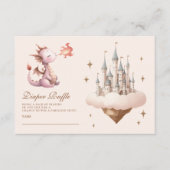 小さなドラゴンが途中にあるベビーおむつラッフル エンクロージャーカード (正面)