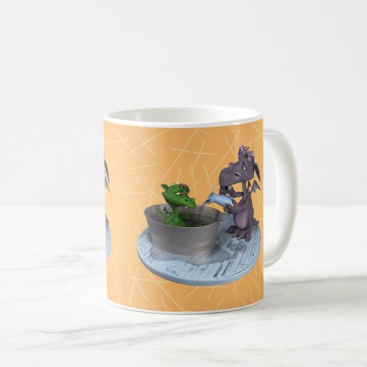 小さなドラゴンの生活: お風呂の時間 コーヒーマグカップ (正面右)