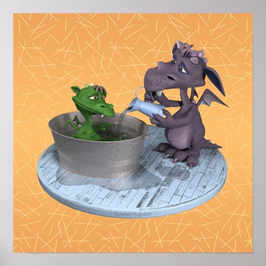 小さなドラゴンの生活:お風呂の時間 ポスター (正面)