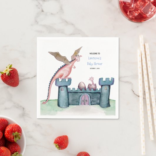 小さなドラゴンスクエアの誕生紙コースター スタンダードカクテルナプキン (インサイチュ)