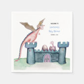 小さなドラゴンスクエアの誕生紙コースター スタンダードカクテルナプキン (正面)