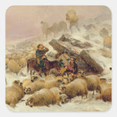 小さなドラム缶の暖かさ スクエアシール (正面)