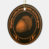 小さなドングリから強いカシが育つ セラミックオーナメント (左)