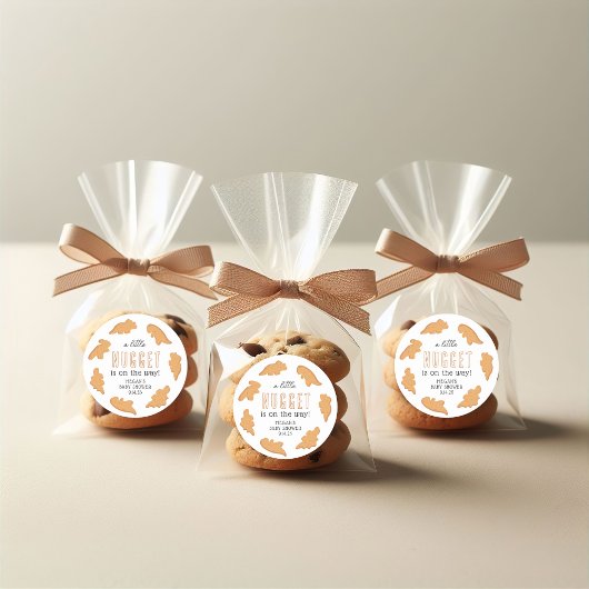 小さなナゲット赤ちゃんシャワー好意ステッカー ラウンドシール