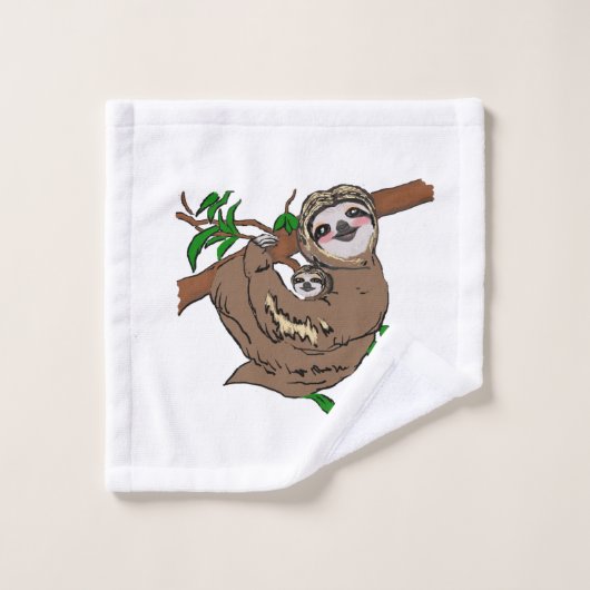 小さなナマケモノ バスタオルセット (ウォッシュタオル)