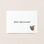 小さなナマケモノ 箔カード (内部)