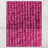 小さなニット織りパターン熱ピンクスクラップブック紙 (裏面)
