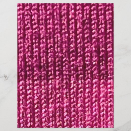 小さなニット織りパターン熱ピンクスクラップブック紙 (裏面)
