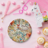 小さなネズミがに葉乗った ペーパープレート (パーティー)