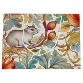 小さなネズミがに葉乗った ラージペーパーバッグ (正面)