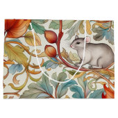 小さなネズミがに葉乗った ラージペーパーバッグ (裏面)