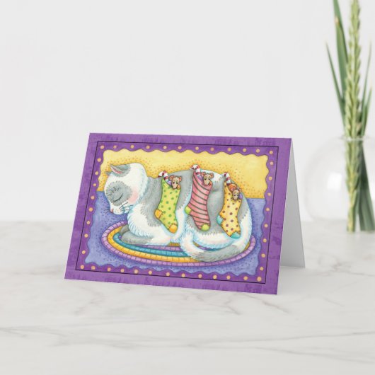 小さなネズミのストッキング シーズンカード (正面)