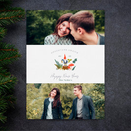 小さなノームの冒険が待っている　ハッピーニューイヤー 箔シーズンカード