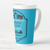 小さなハウスコミュニティ編集可能 カフェラテマグ (右アングル)