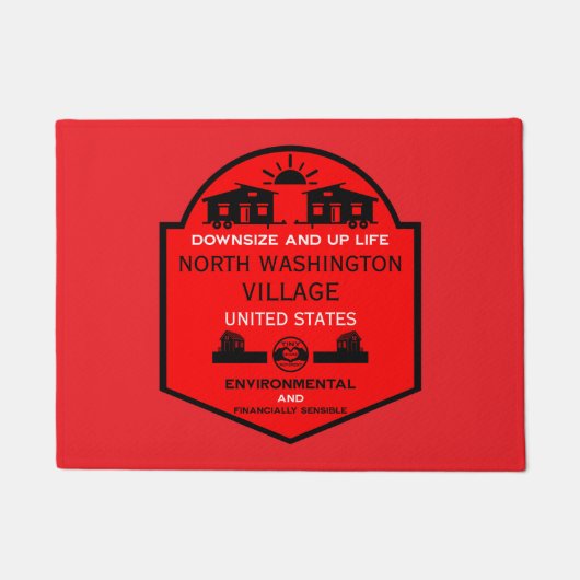 小さなハウスコミュニティ編集可能 ドアマット (正面)