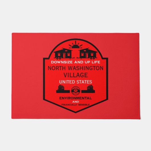 小さなハウスコミュニティ編集可能 ドアマット (正面)