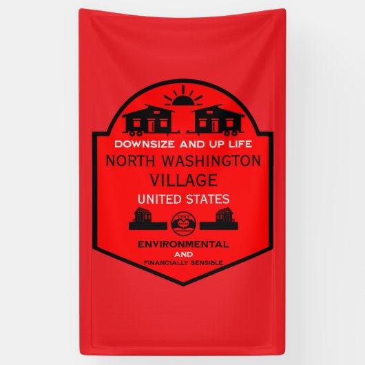 小さなハウスコミュニティ編集可能 横断幕 (縦)