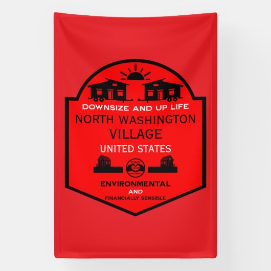 小さなハウスコミュニティ編集可能 横断幕 (縦)