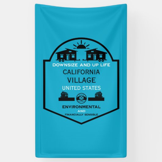 小さなハウスコミュニティ編集可能 横断幕 (縦)