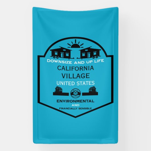 小さなハウスコミュニティ編集可能 横断幕 (縦)