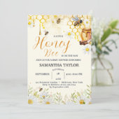 小さなハチさんがやってくる！ベイビーシャワーパーティー 招待状 (スタンド正面)