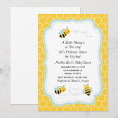 小さなハチのシャワー招待状 招待状 (正面/裏面)