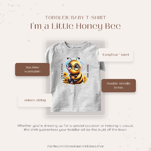 小さなハチの赤ちゃん/幼児用Tシャツ トドラーTシャツ