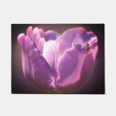 小さなハチの近いラベンダーチューリップ ドアマット (正面)