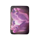 小さなハチの近いラベンダーチューリップ バスマット (正面縦)