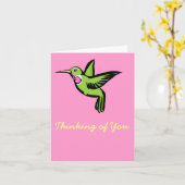 小さなハチドリ カード (黄色い花)