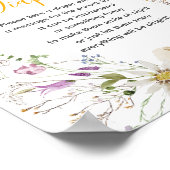 小さなハチミツバチの花の夜遅くのおむつ ポスター (角)