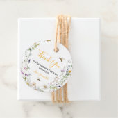 小さなハチミツバチワイルドフラワーベイビーシャワー フェイバータグ (インサイチュ)