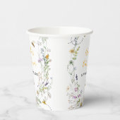 小さなハチミツバチワイルドフラワーベイビーシャワー 紙コップ (左)