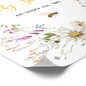 小さなハチミツバチワイルドフラワーベビーシャワーへようこそ ポスター (角)