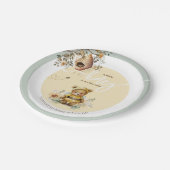 小さなハチミツビーベアーベイビーシャワー ペーパープレート (アングル)