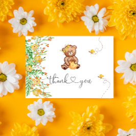 小さなハチミツベアベビーシャワーサンキューカード サンキューカード