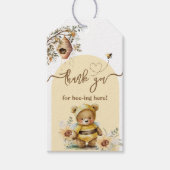 小さなハチミツベアーベビー感謝していシャワーここでミツバチ ギフトタグ (正面)