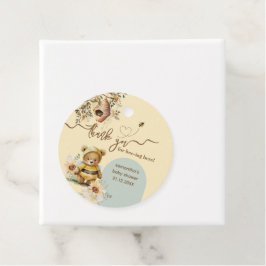 小さなハチミツベアーベビー感謝していシャワーここでミツバチ フェイバータグ