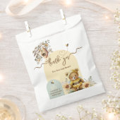 小さなハチミツベアーベビー感謝していシャワーここでミツバチ フェイバーバッグ (クリップ留めされた状態)