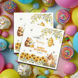 小さなハチミツ任意の年誕生日 スタンダードカクテルナプキン