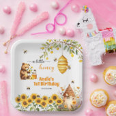 小さなハチミツ任意の年誕生日 ペーパープレート (パーティー)