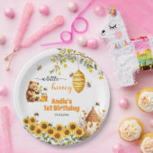 小さなハチミツ任意の年誕生日 ペーパープレート (パーティー)