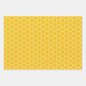 小さなハチ幸せな黄色3調整 ラッピングペーパーシート (正面3)