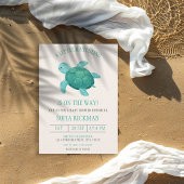 小さなハッチリングタートルガメ海赤ちゃんシャワー 招待状