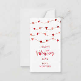 小さなハッピーなバレンタインデーの子供部屋 ノートカード