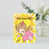 小さなハッピーバードことわざ愛して! ポストカード (スタンド正面)