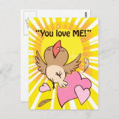 小さなハッピーバードことわざ愛して! ポストカード (正面/裏面)